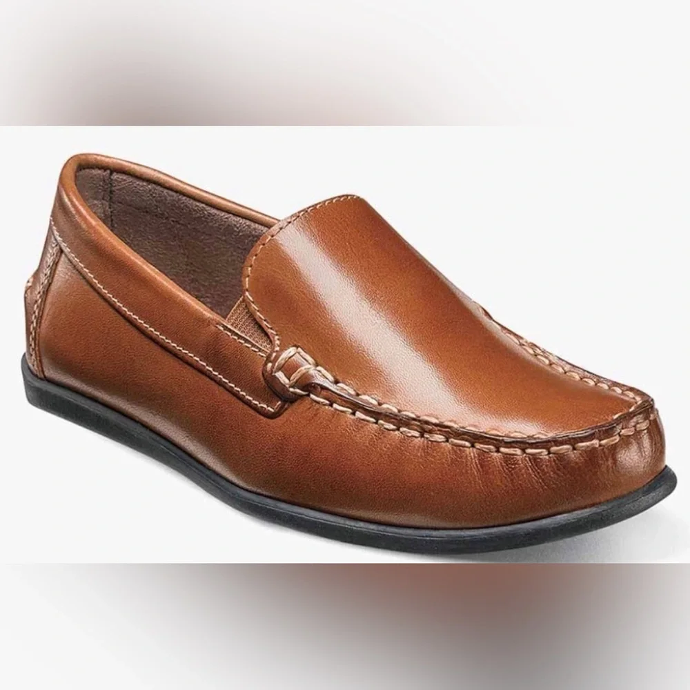 Florsheim Tan Brown Kids Moccasin Loafers